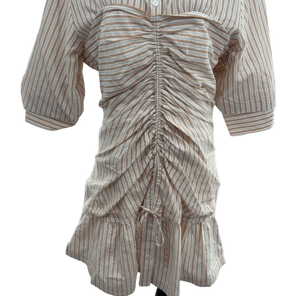 Jonathan Simkhai Beige Striped Mini Dress - Picture 7 of 12